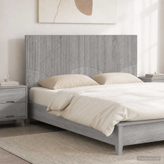 Wall-Mounted Headboard HOORN Engineered Wood Width 120 cm Grey sonoma