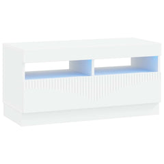 vidaXL LED TV Cabinet White Engineered Wood 2