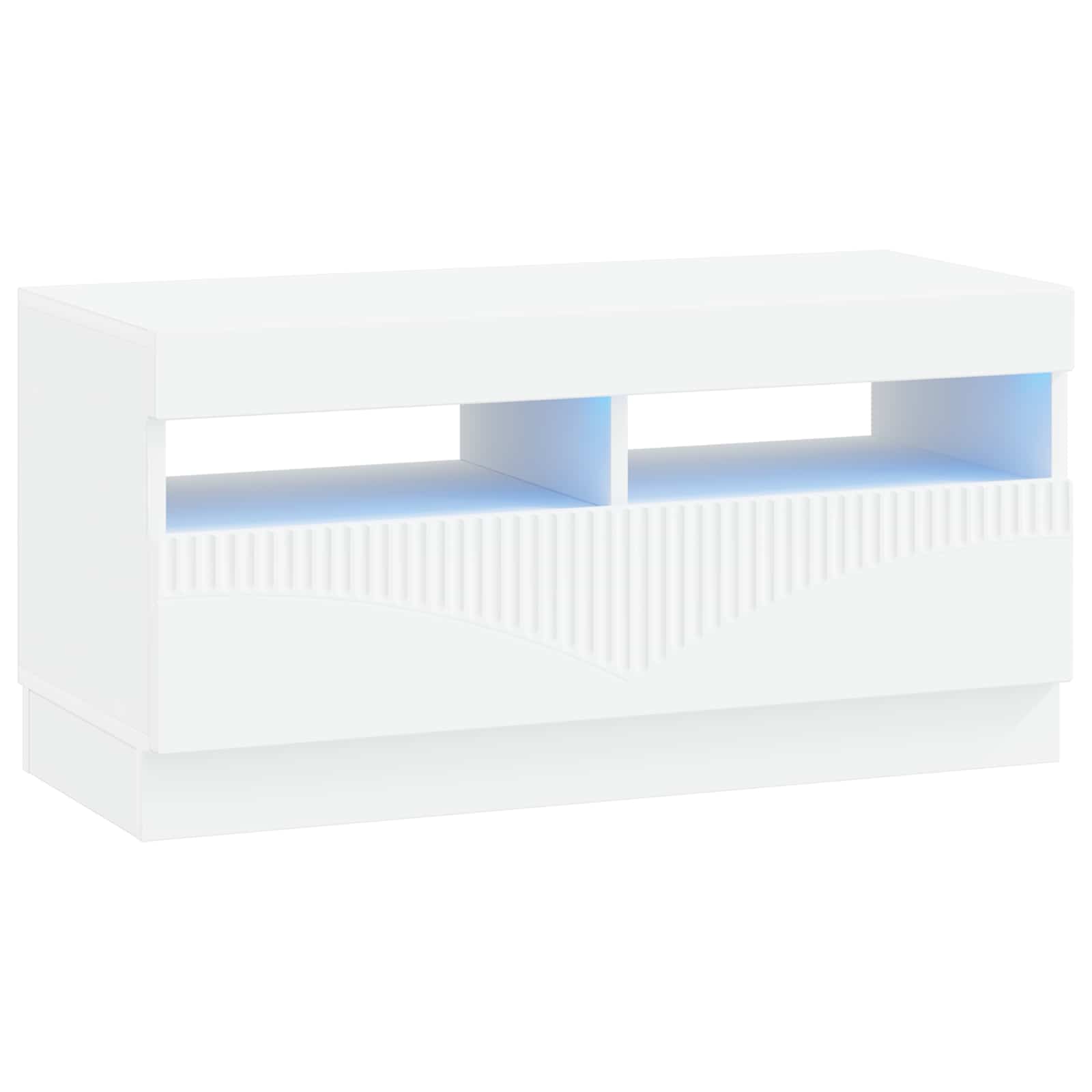 vidaXL LED TV Cabinet White Engineered Wood 2