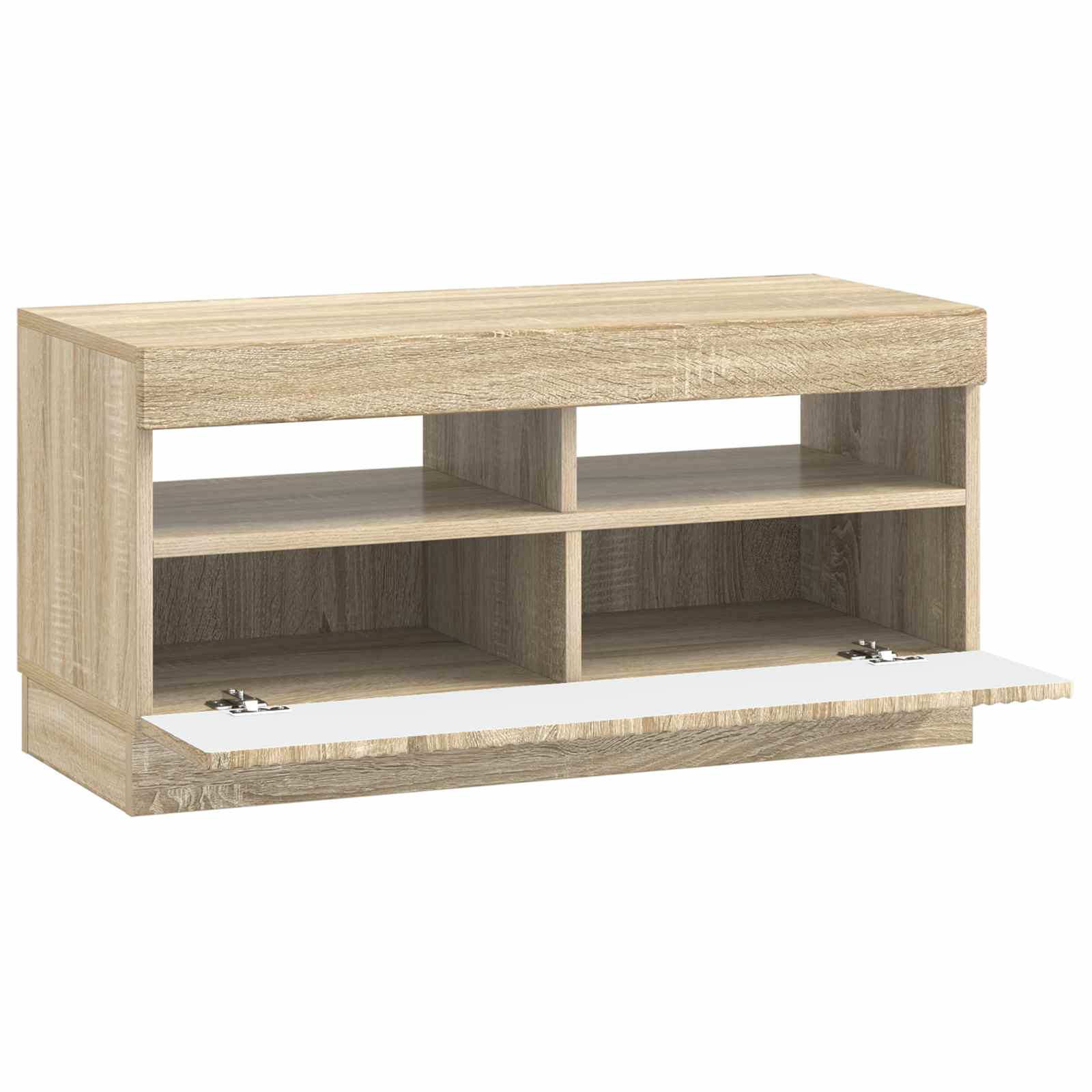 vidaXL LED TV Cabinet Sonoma Oak Engineered Wood 5