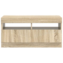 vidaXL LED TV Cabinet Sonoma Oak Engineered Wood 6