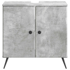 vidaXL Bathroom Sink Cabinet BREDA Concrete Grey 59.5 x 31.5x 59 cm 4