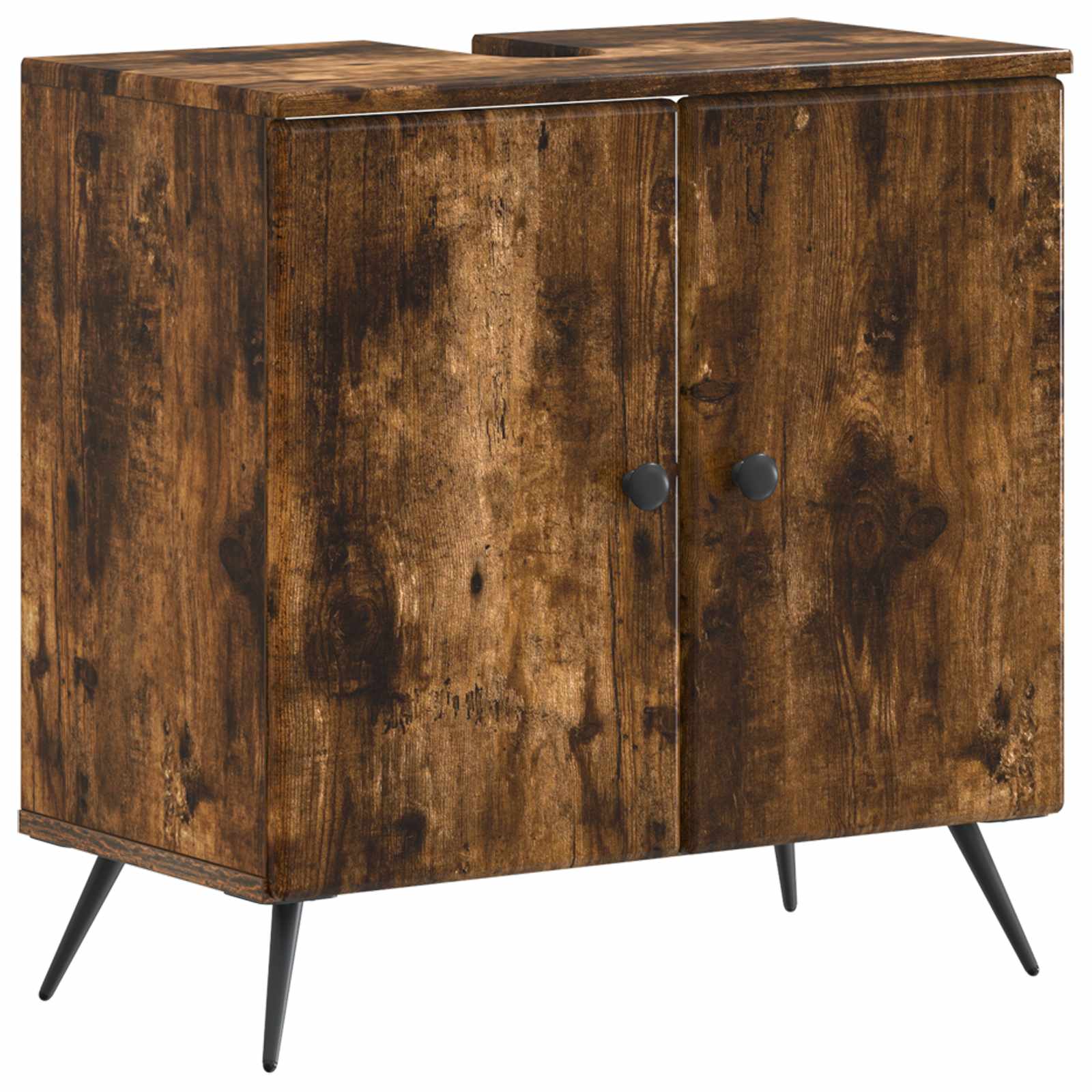vidaXL Bathroom Sink Cabinet BREDA Smoked Oak 59.5 x 31.5x 59 cm 2