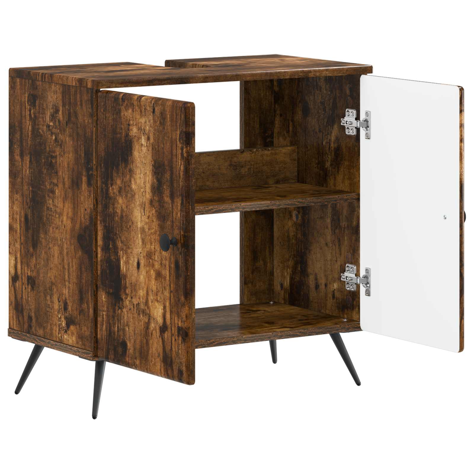 vidaXL Bathroom Sink Cabinet BREDA Smoked Oak 59.5 x 31.5x 59 cm 3