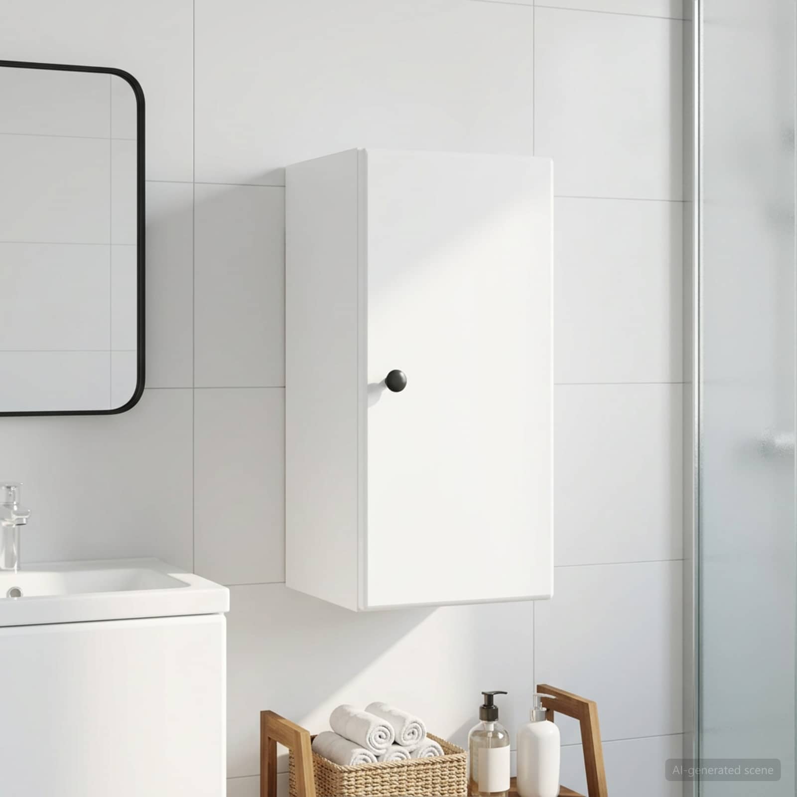vidaXL Bathroom Wall Cabinet BREDA White 30 x 31 x 59 cm 1