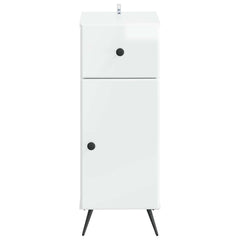 vidaXL Bathroom Storage Cainet BREDA High Gloss White 30 x 31 x 80 cm 4