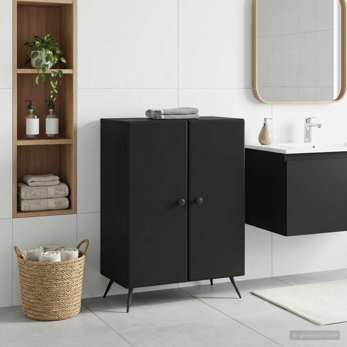 vidaXL Bathroom Storage Cainet BREDA 59.5 x 31 x 80 cm