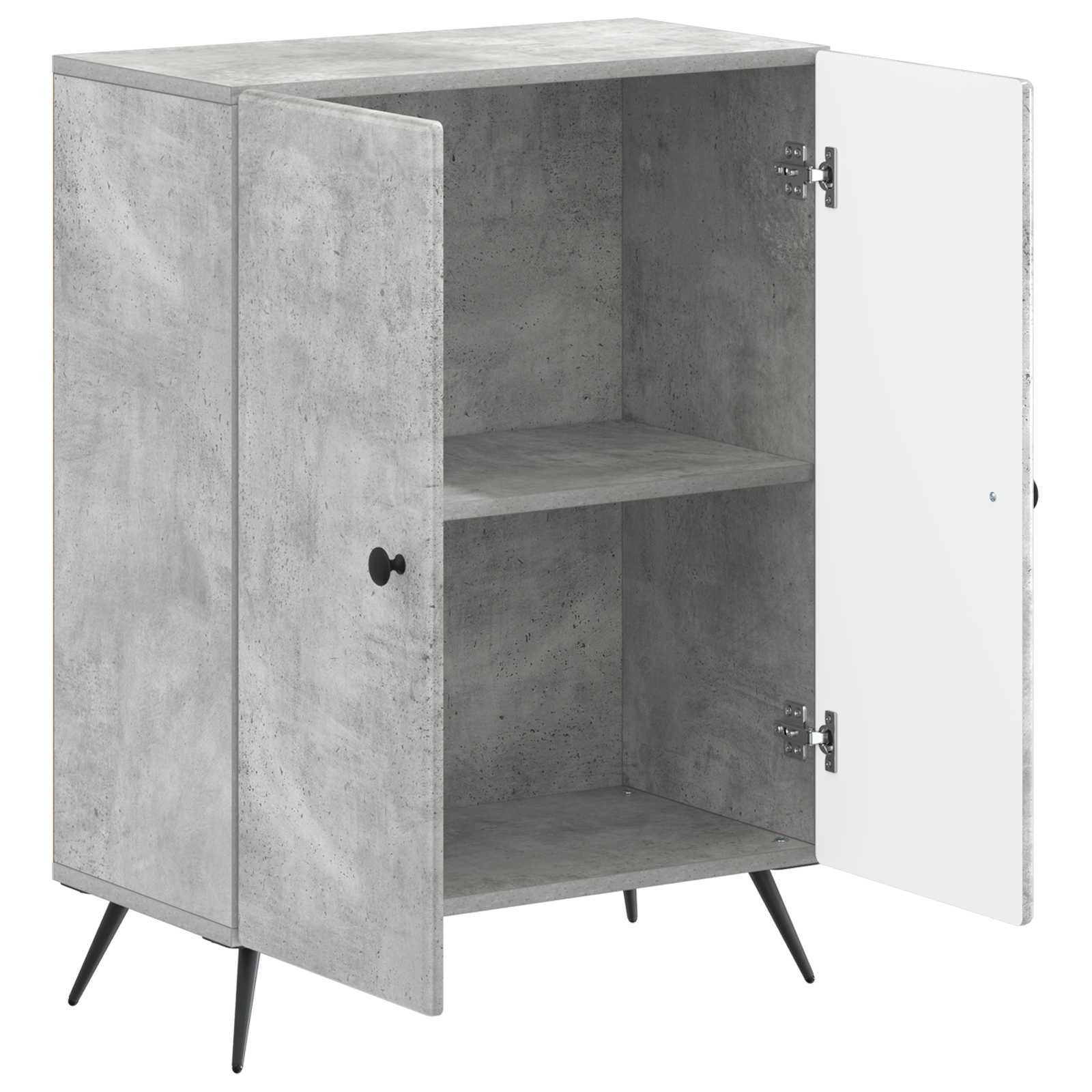 vidaXL Bathroom Storage Cainet BREDA Concrete Grey 59.5 x 31 x 80 cm 3