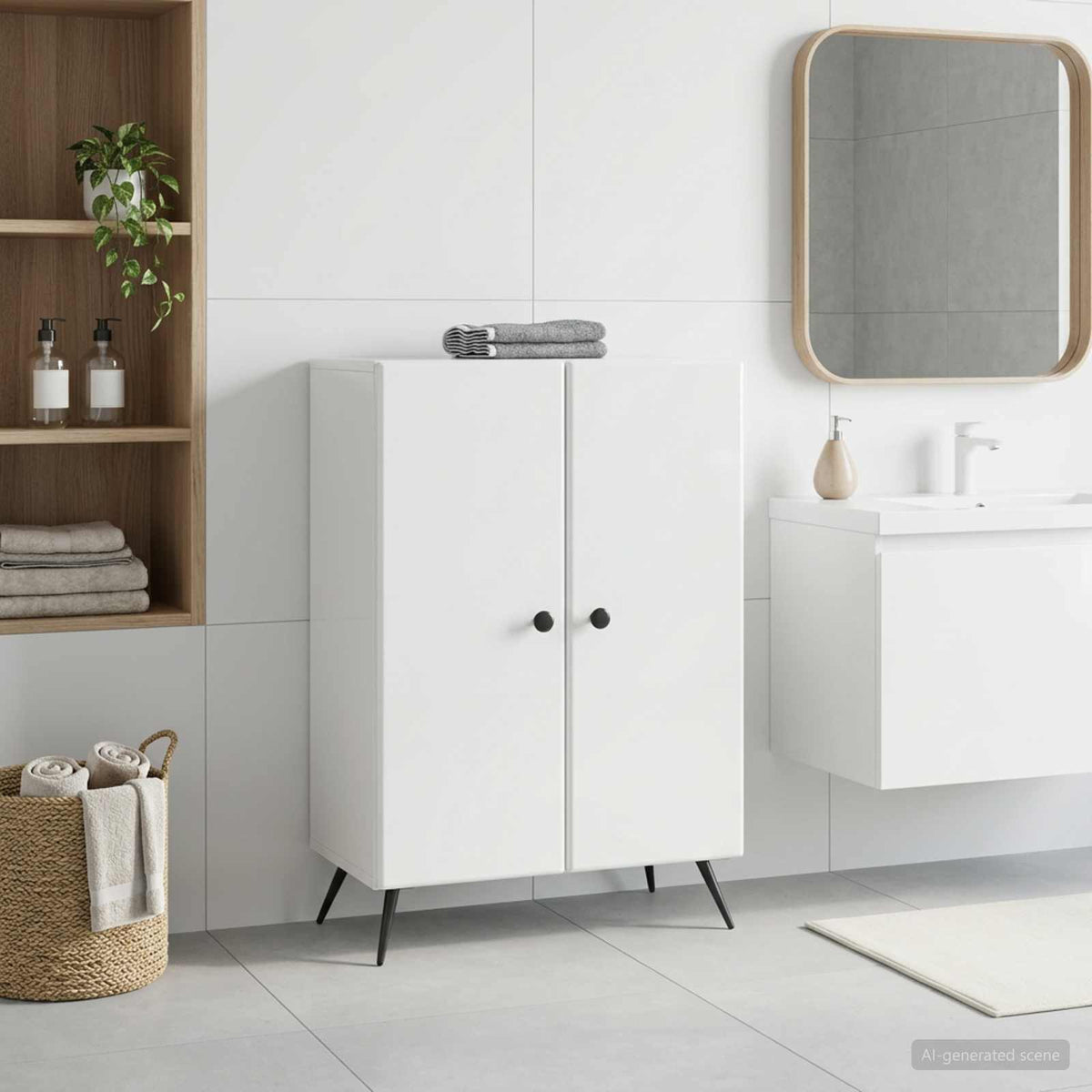 vidaXL Bathroom Storage Cainet BREDA 59.5 x 31 x 80 cm