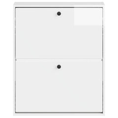 vidaXL Wall-Mounted Shoe Cabinet BREDA 71 x 17 x 86 cm Engineered Wood 4