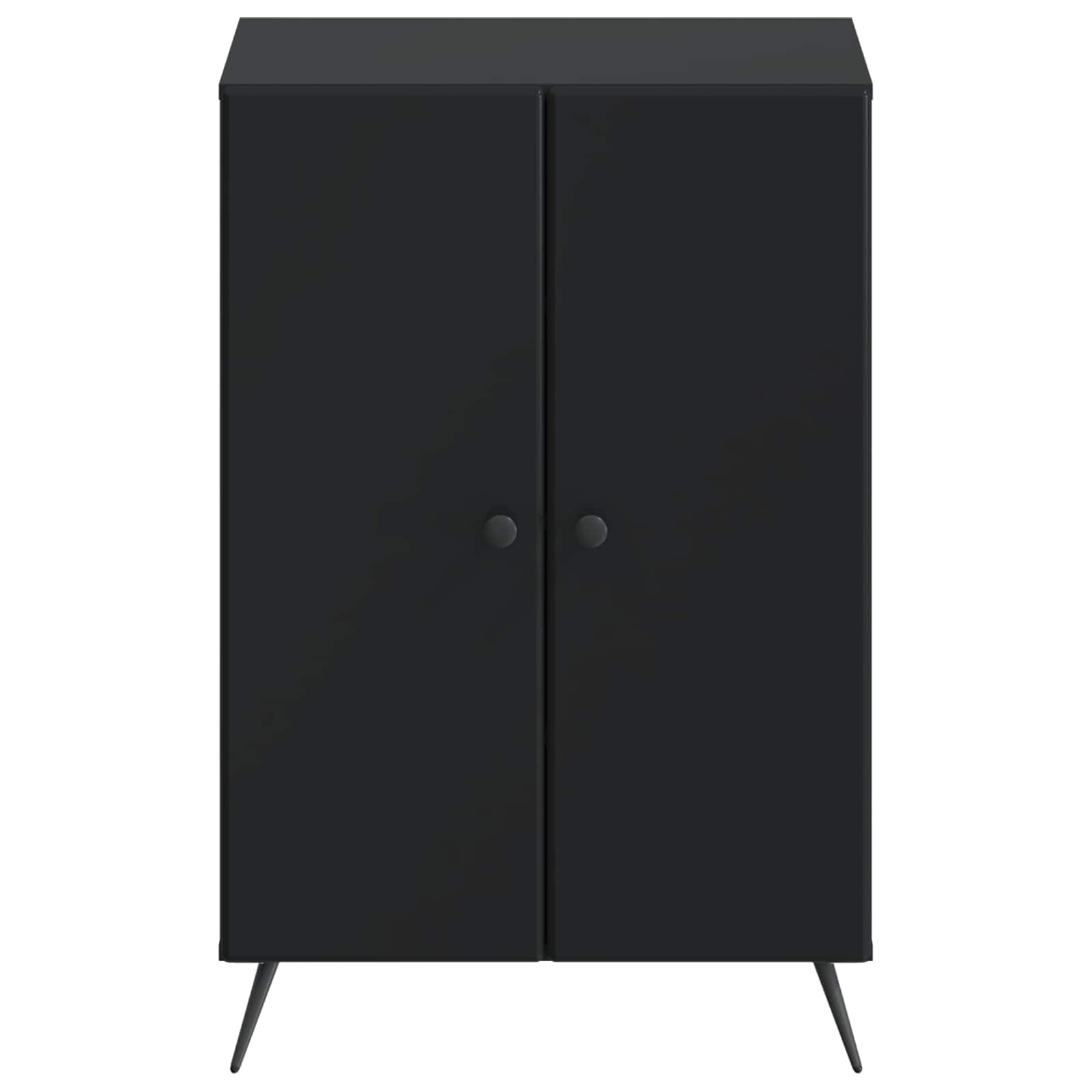 vidaXL Shoe Cabinet BREDA 59.5 x 39.5 x 90 cm Engineered Wood Black 4
