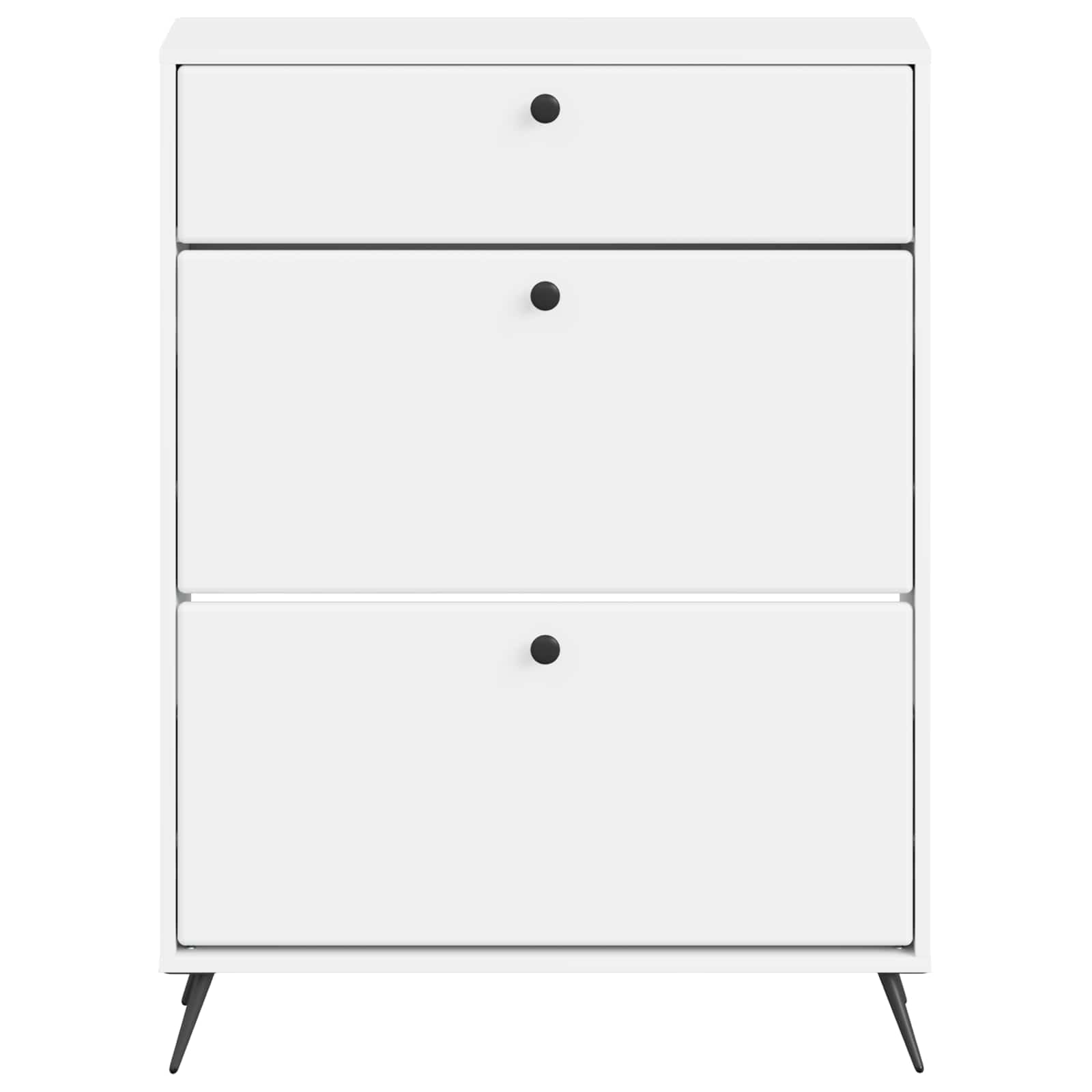 vidaXL Shoe Cabinet BREDA 78 x 24 x 103 cm Engineered Wood White 4