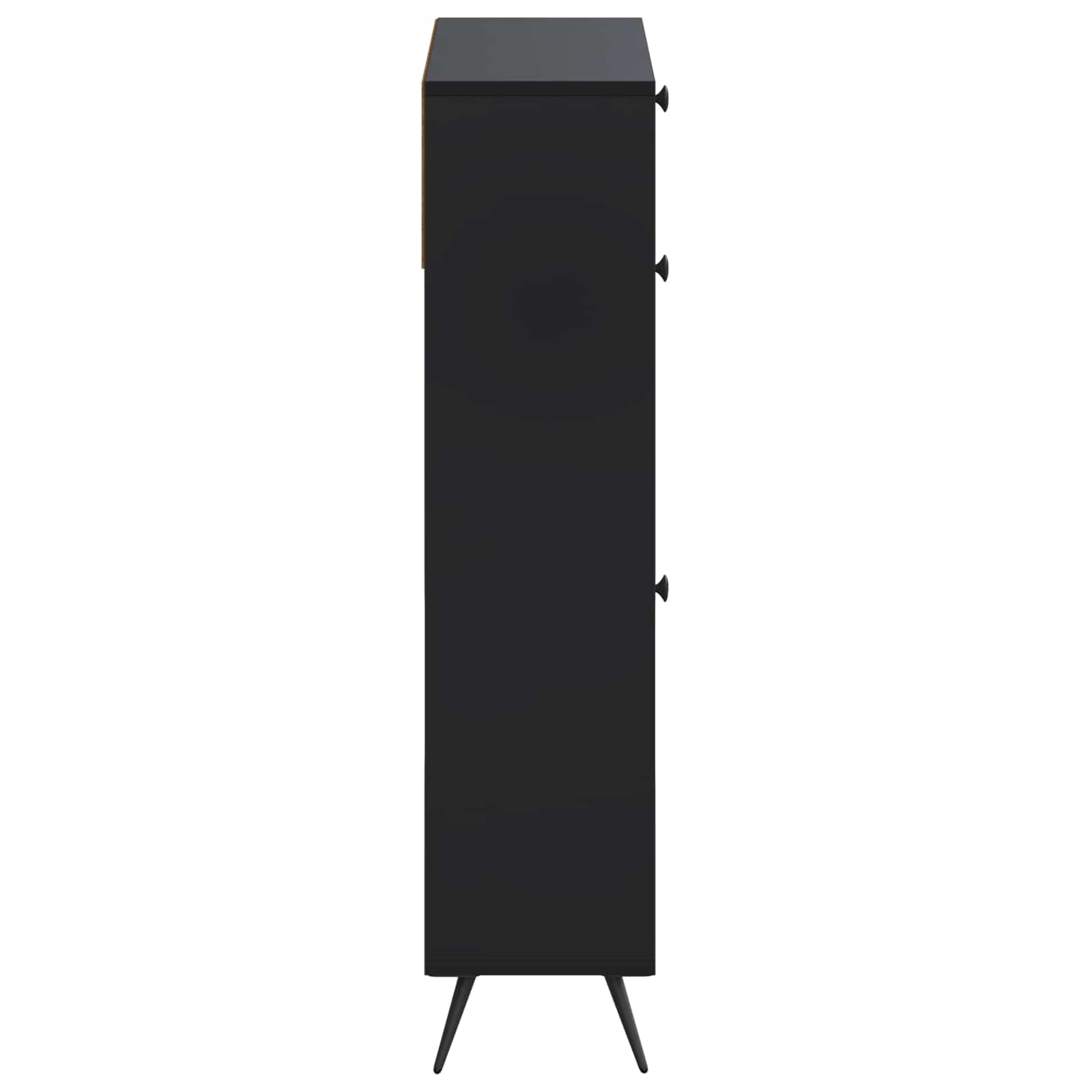 vidaXL Shoe Cabinet BREDA 78 x 24 x 103 cm Engineered Wood Black 5