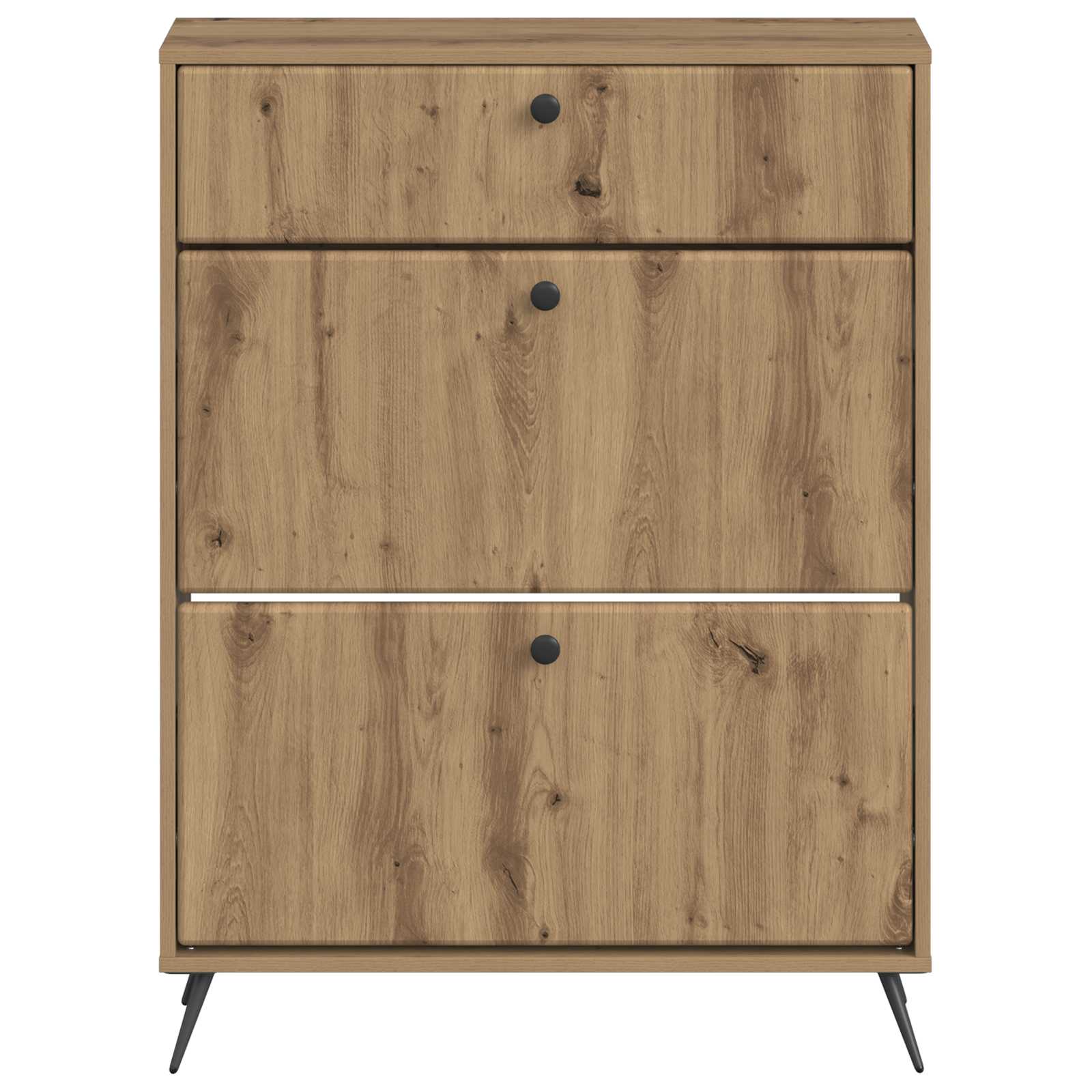 vidaXL Shoe Cabinet BREDA 78 x 24 x 103 cm Engineered Wood Artisan Oak 4