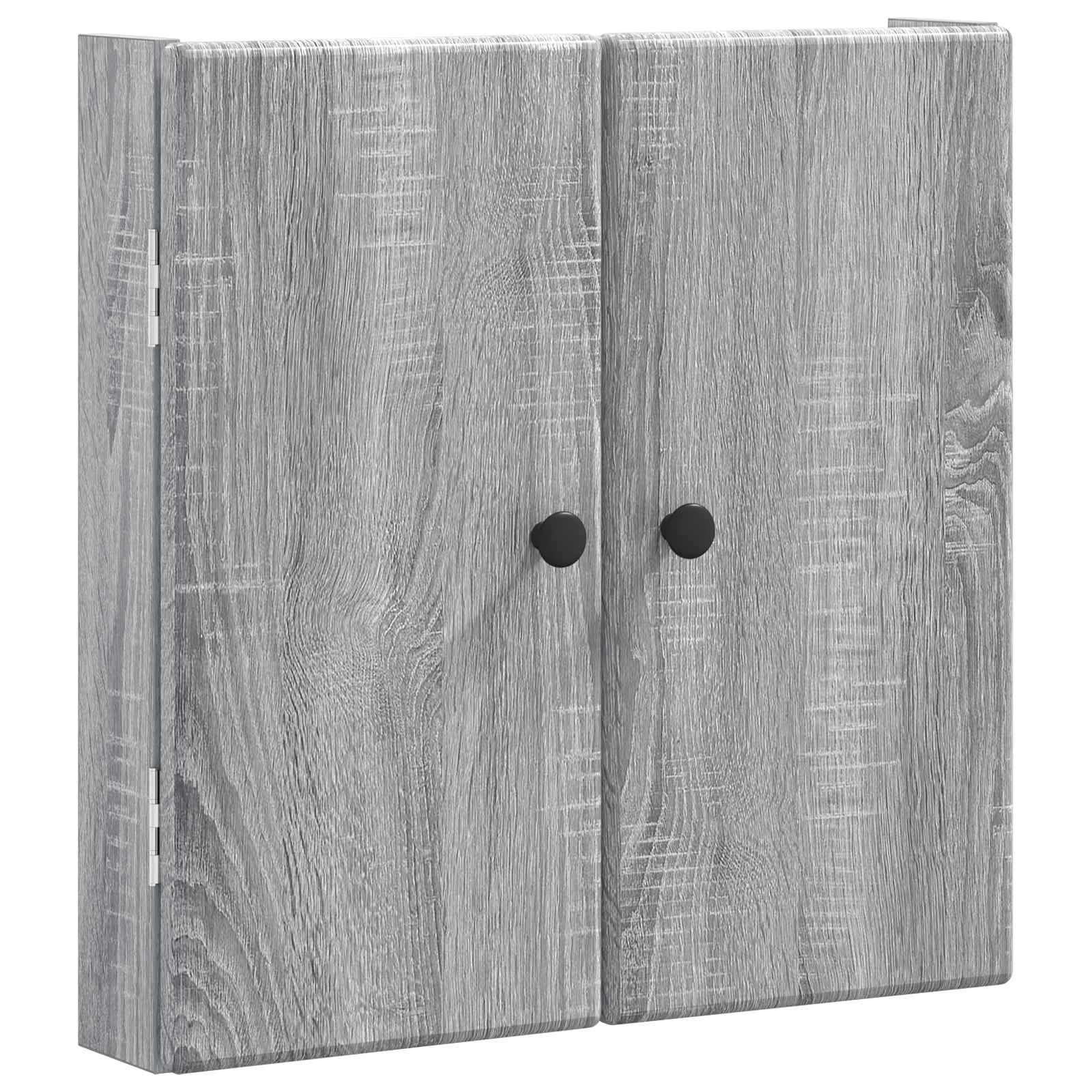 vidaXL Dartboard Cabinet BREDA Grey Sonoma 52.5 x 10.5 x 53.5 cm 4