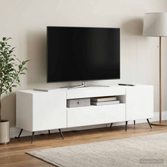 LED TV Cabinet Engineered Wood White