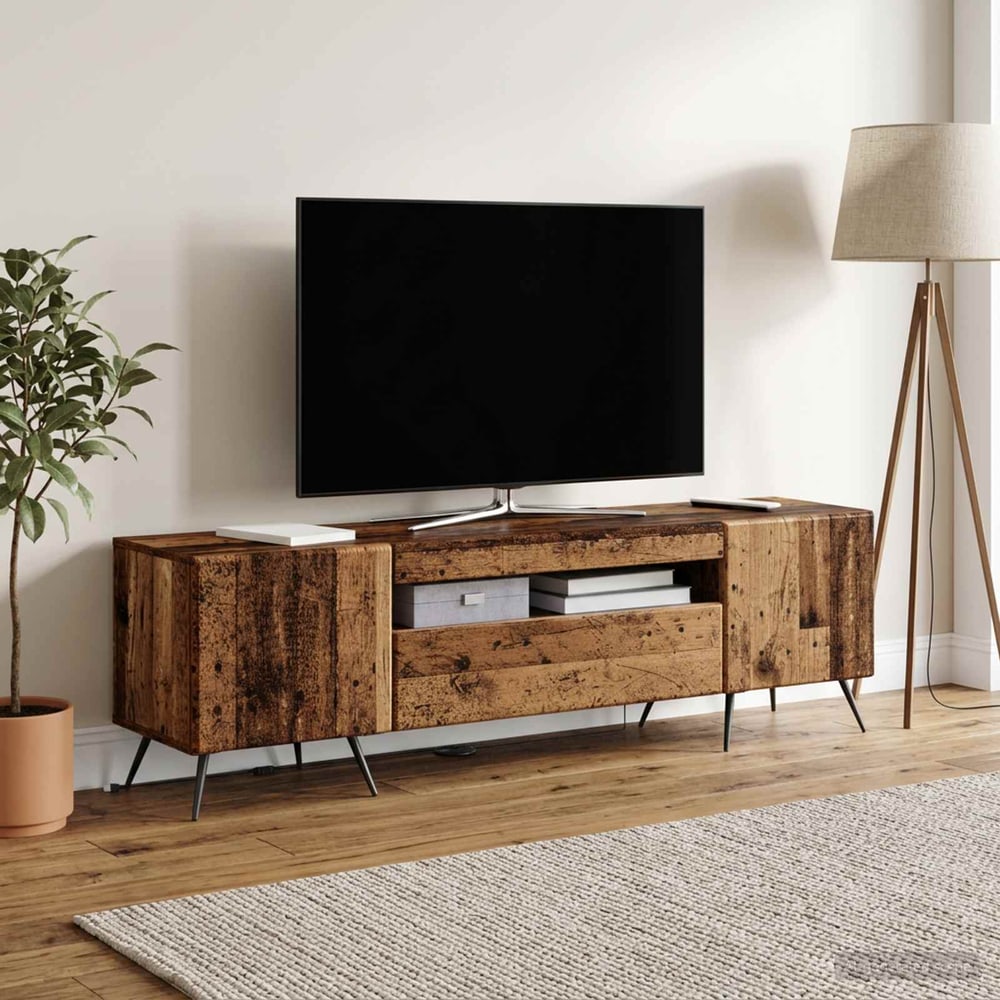 LED TV Cabinet Engineered Wood Old wood