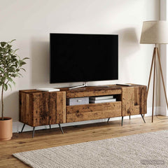 LED TV Cabinet Engineered Wood Old wood