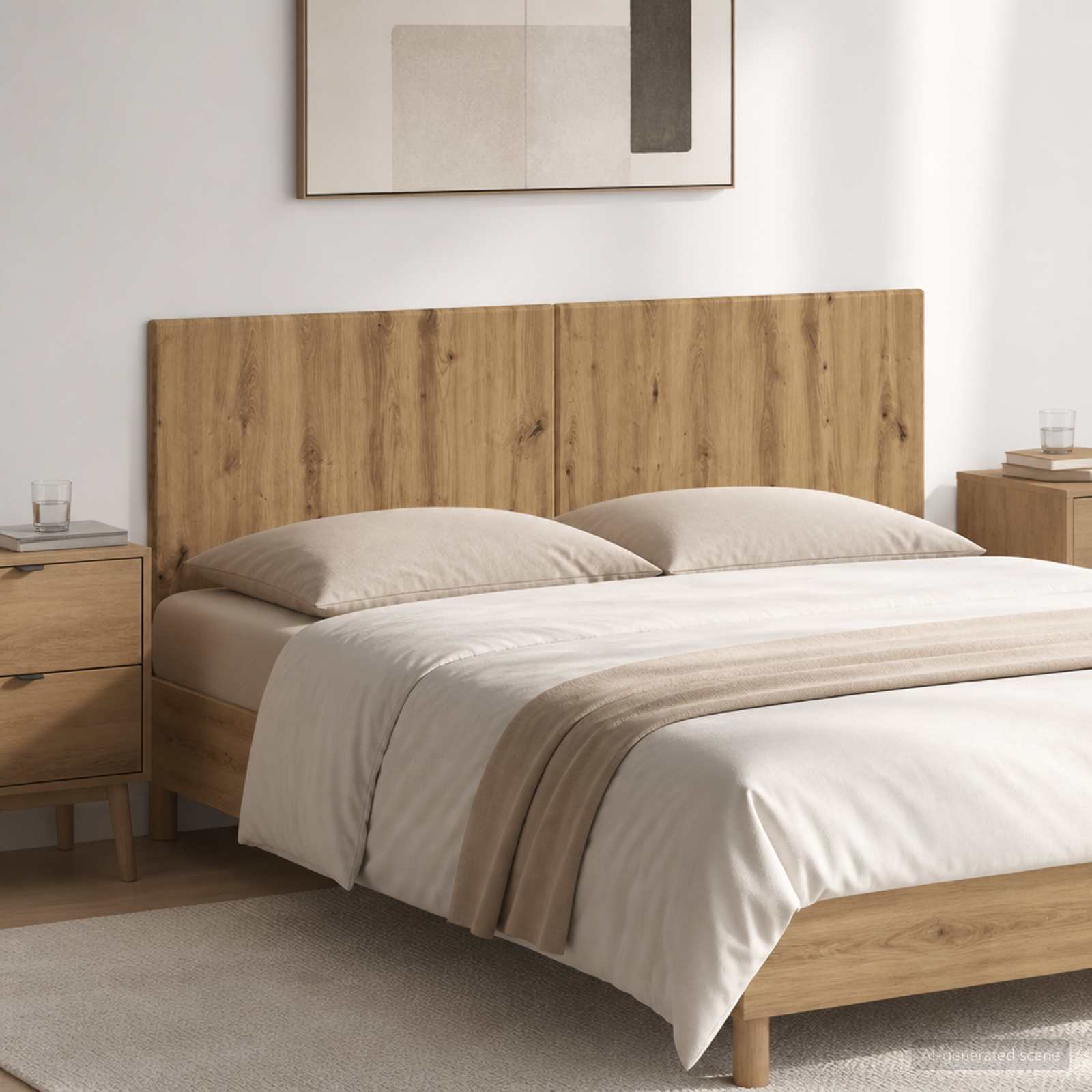 vidaXL Wall-Mounted Headboard BREDA Artisan Oak Engineered Wood 1
