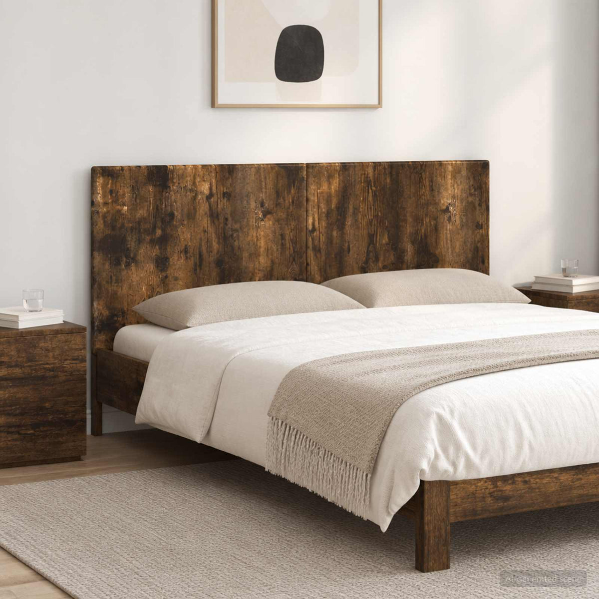 vidaXL Wall-Mounted Headboard BREDA Engineered Wood Width 140 cm