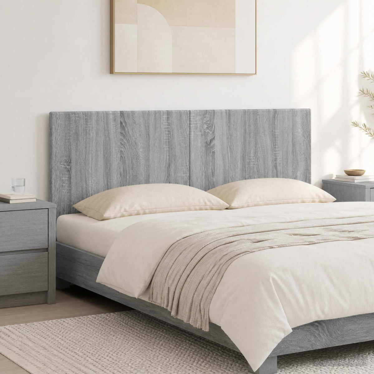 vidaXL Wall-Mounted Headboard BREDA Engineered Wood Width 140 cm