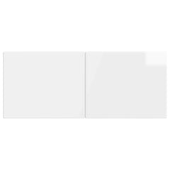 vidaXL Wall-Mounted Headboard BREDA High Gloss White Engineered Wood 3