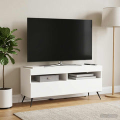 LED TV Cabinet Engineered Wood White