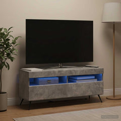 LED TV Cabinet Engineered Wood Concrete grey