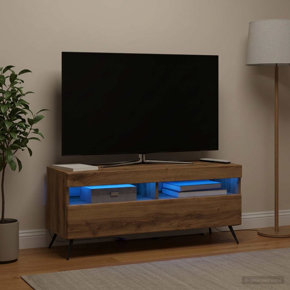 LED TV Cabinet Engineered Wood Artisan oak