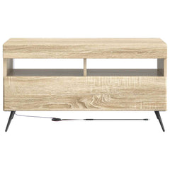 vidaXL LED TV Cabinet Sonoma Oak Engineered Wood 6
