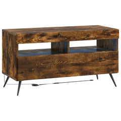 vidaXL LED TV Cabinet Smoked Oak Engineered Wood 2
