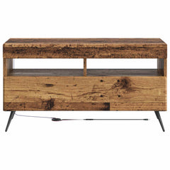 vidaXL LED TV Cabinet Old Wood Engineered Wood 6