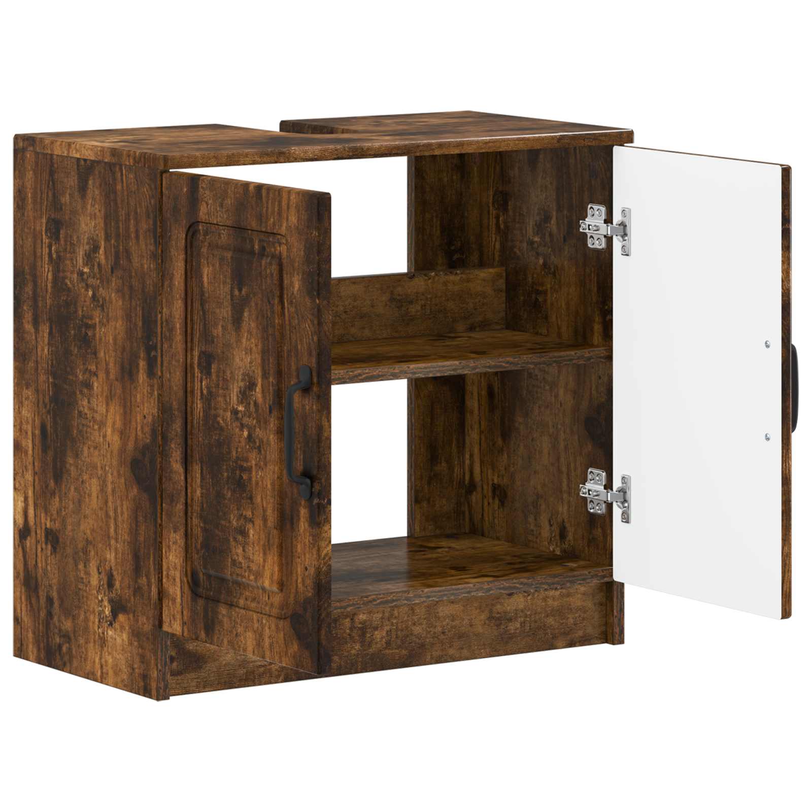 vidaXL Bathroom Sink Cabinet UTRECHT Smoked Oak 59.5 x 31.5x 59 cm 3