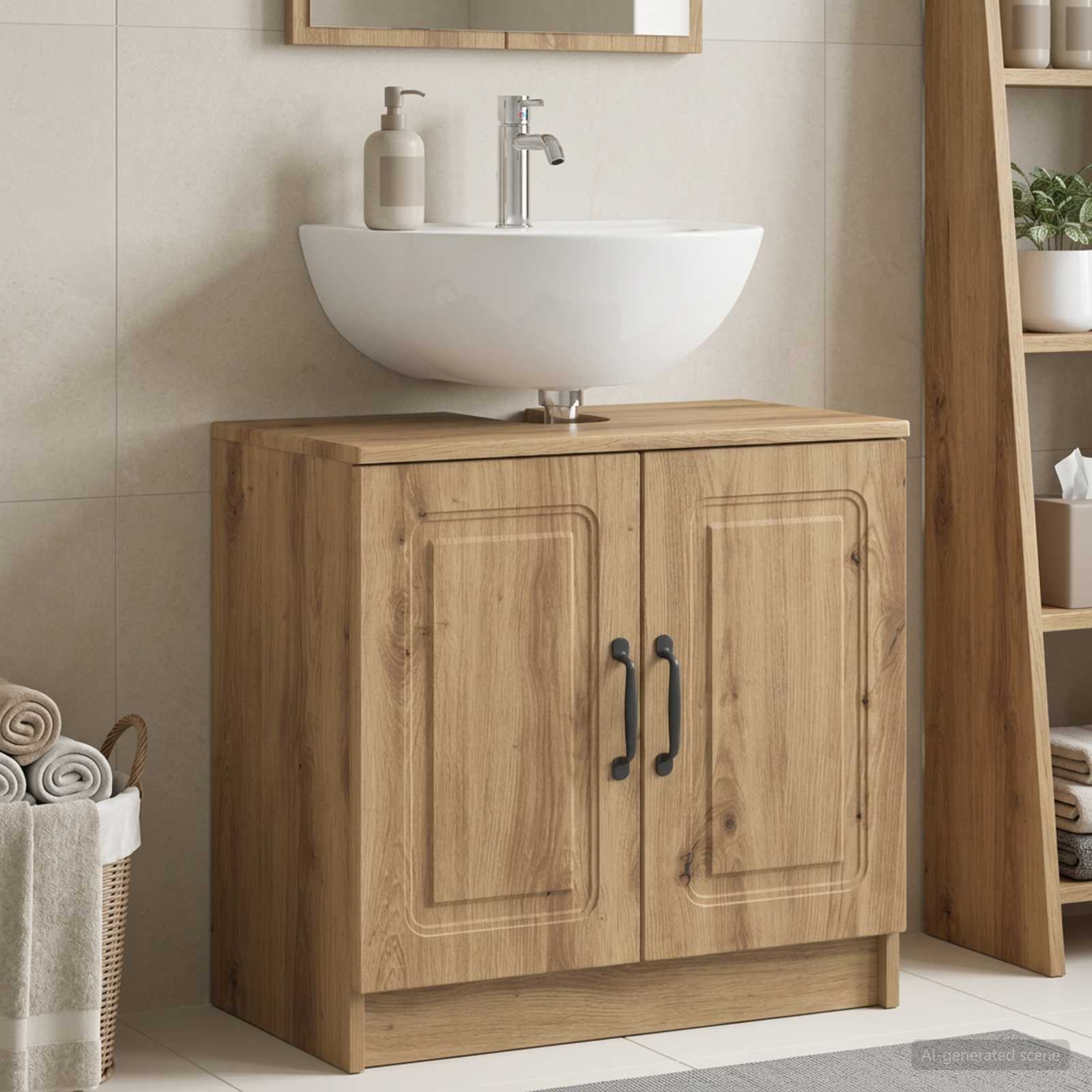 vidaXL Bathroom Sink Cabinet UTRECHT Artisan Oak 59.5 x 31.5x 59 cm 1