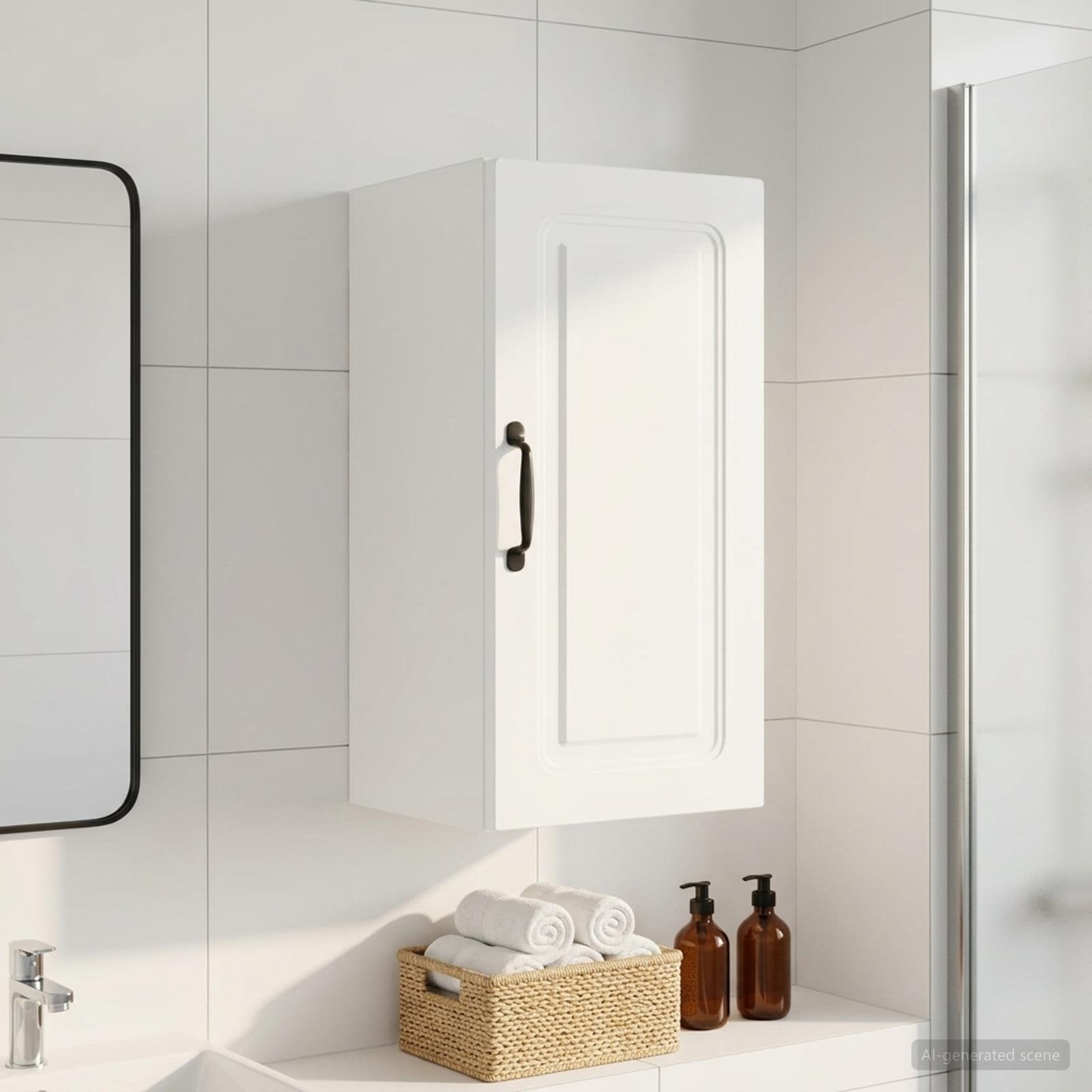vidaXL Bathroom Wall Cabinet UTRECHT White 30 x 31 x 59 cm 1