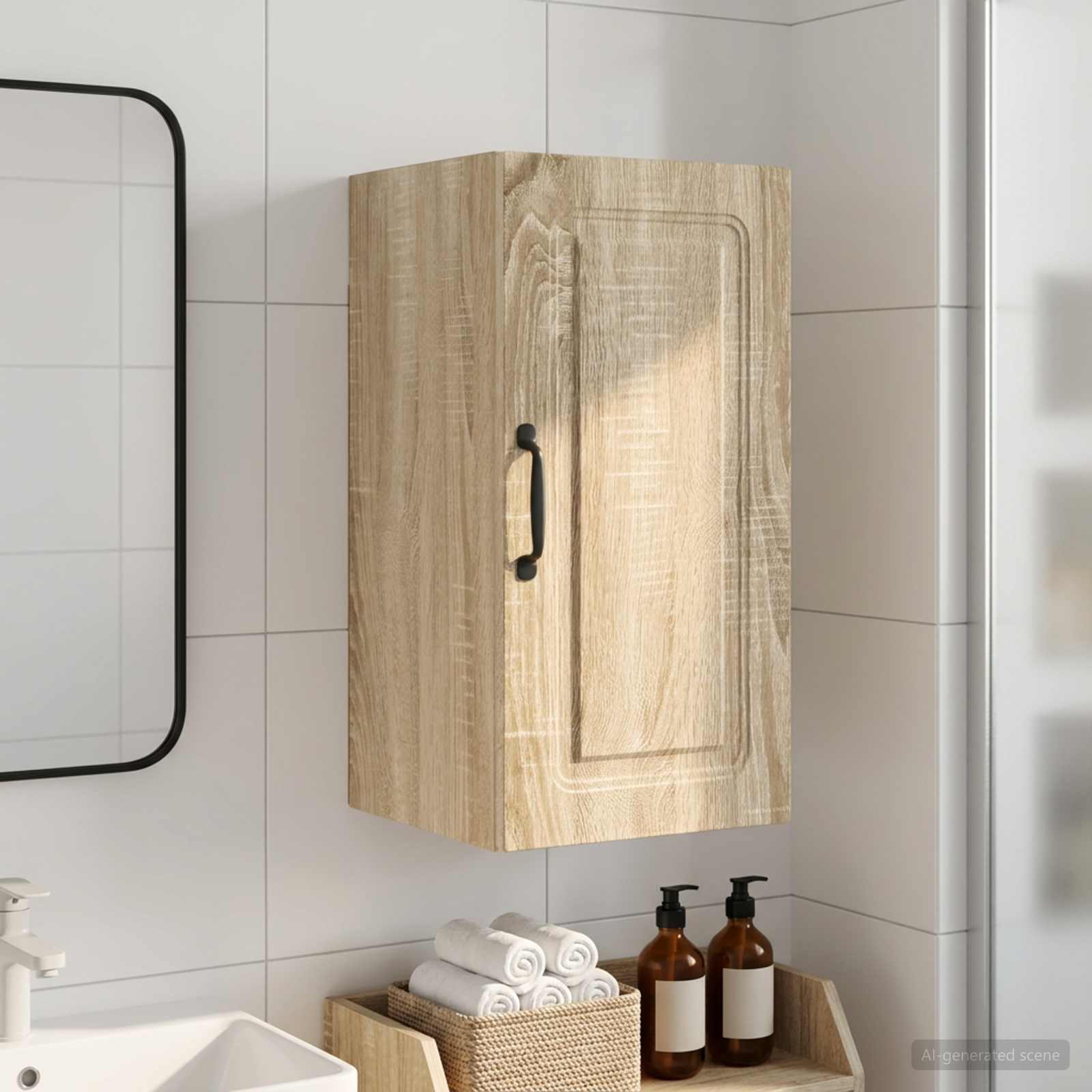 vidaXL Bathroom Wall Cabinet UTRECHT Sonoma Oak 30 x 31 x 59 cm 1