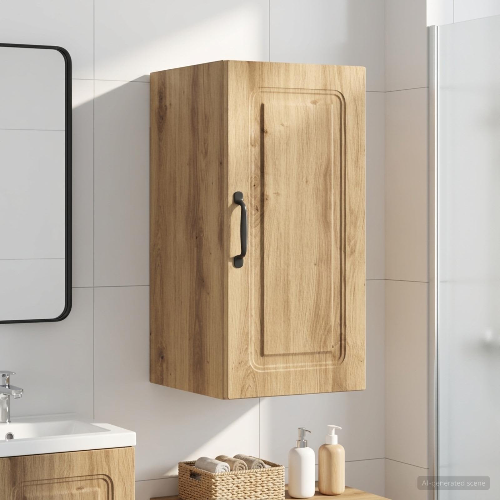 vidaXL Bathroom Wall Cabinet UTRECHT Artisan Oak 30 x 31 x 59 cm 1