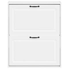 vidaXL Wall-Mounted Shoe Cabinet UTRECHT 71 x 17 x 86 cm White 4