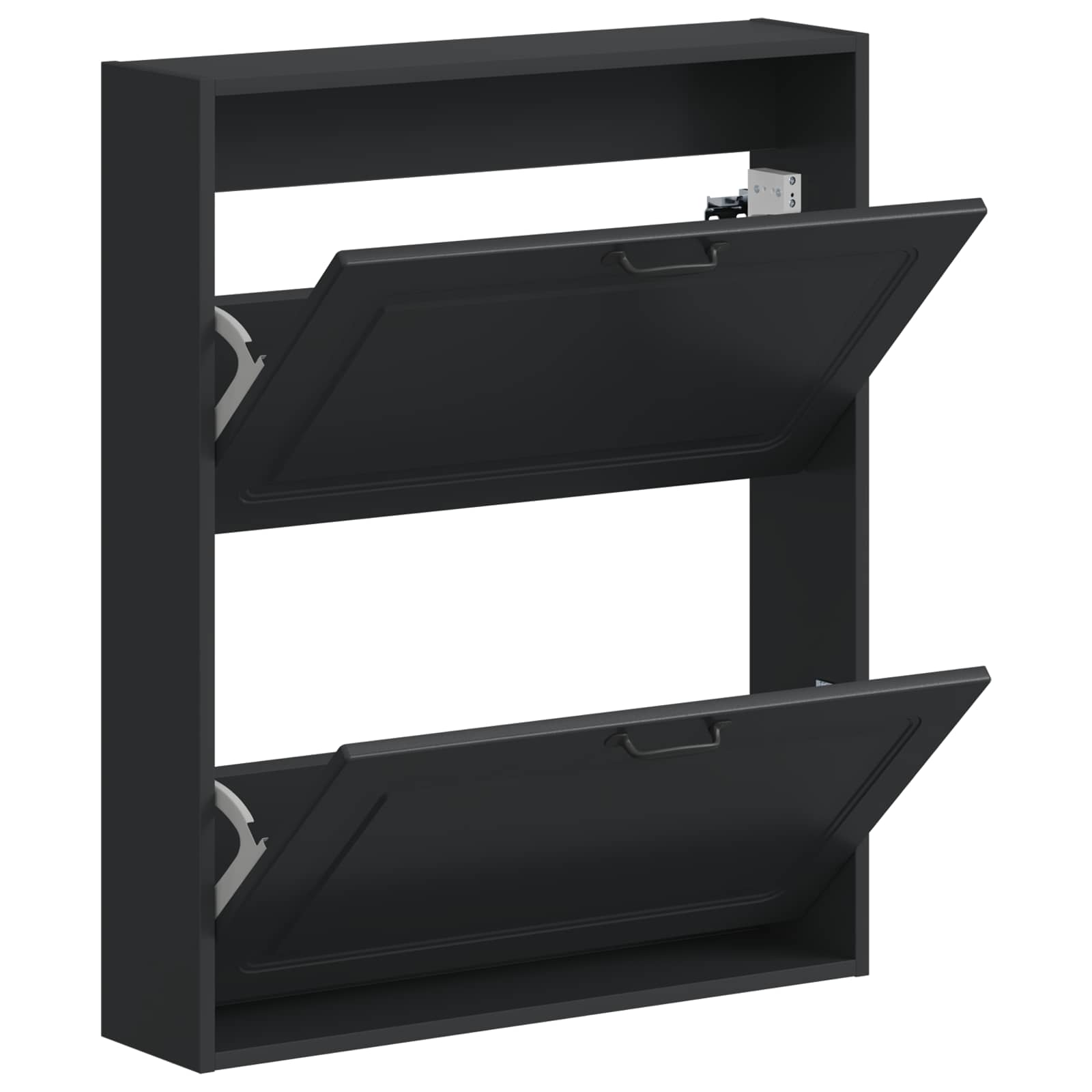 vidaXL Wall-Mounted Shoe Cabinet UTRECHT 71 x 17 x 86 cm Black 3