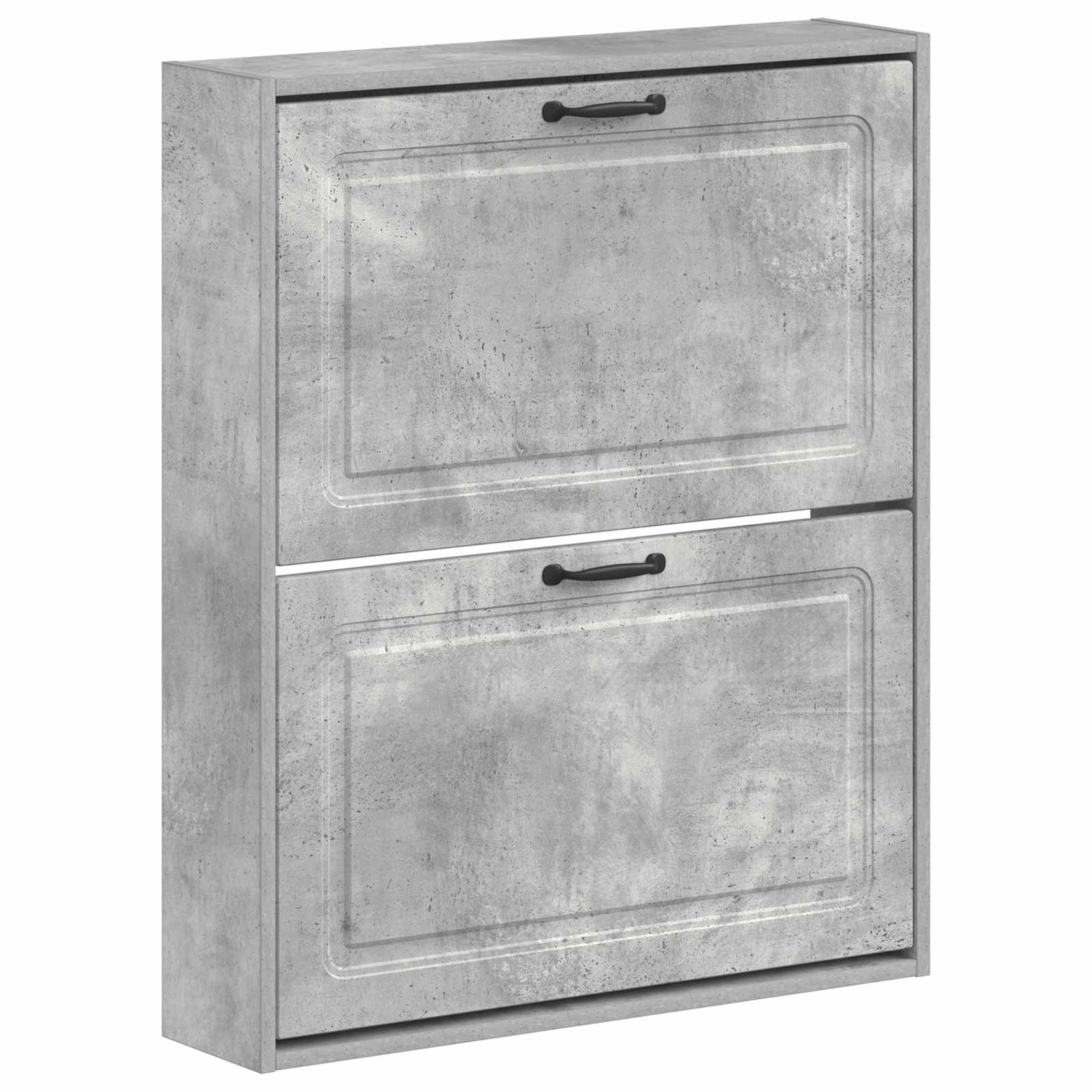 vidaXL Wall-Mounted Shoe Cabinet UTRECHT 71 x 17 x 86 cm Concrete Grey 2