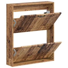 vidaXL Wall-Mounted Shoe Cabinet UTRECHT 71 x 17 x 86 cm Old Wood 3
