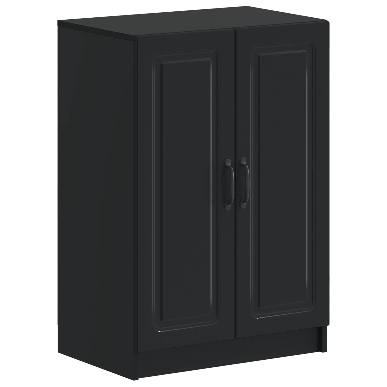 vidaXL Shoe Cabinet UTRECHT 59.5 x 39.5 x 87 cm Engineered Wood Black 2