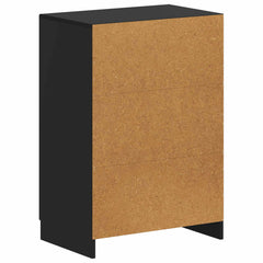 vidaXL Shoe Cabinet UTRECHT 59.5 x 39.5 x 87 cm Engineered Wood Black 6