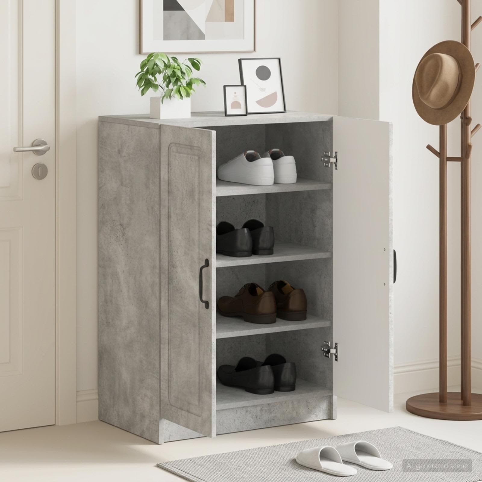 vidaXL Shoe Cabinet UTRECHT 59.5 x 39.5 x 87 cm Engineered Wood 1