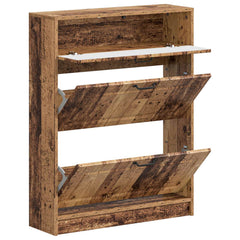 vidaXL Shoe Cabinet UTRECHT 78 x 24 x 100 cm Engineered Wood Old Wood 3