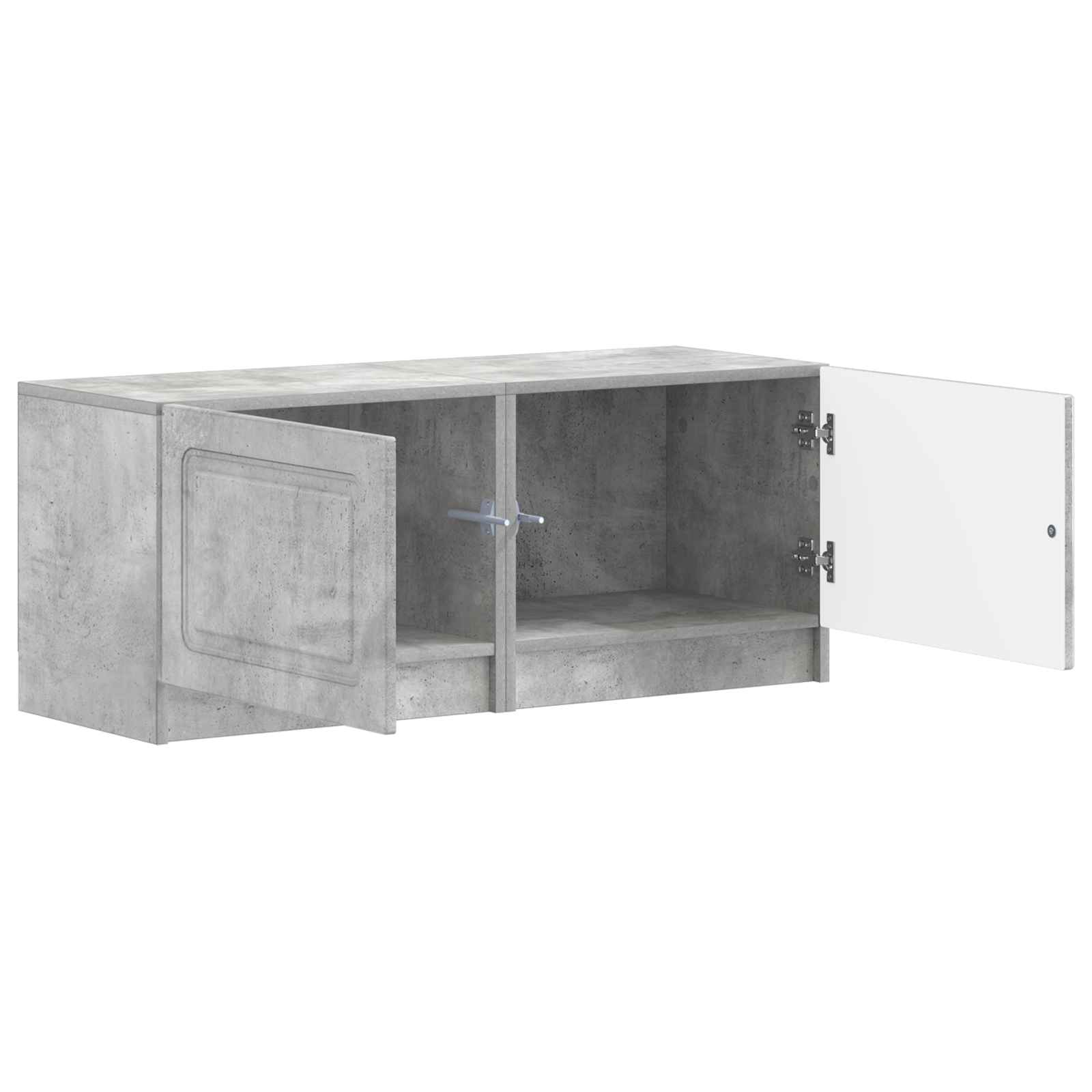 vidaXL TV Cabinet Concrete Grey Engineered Wood 3