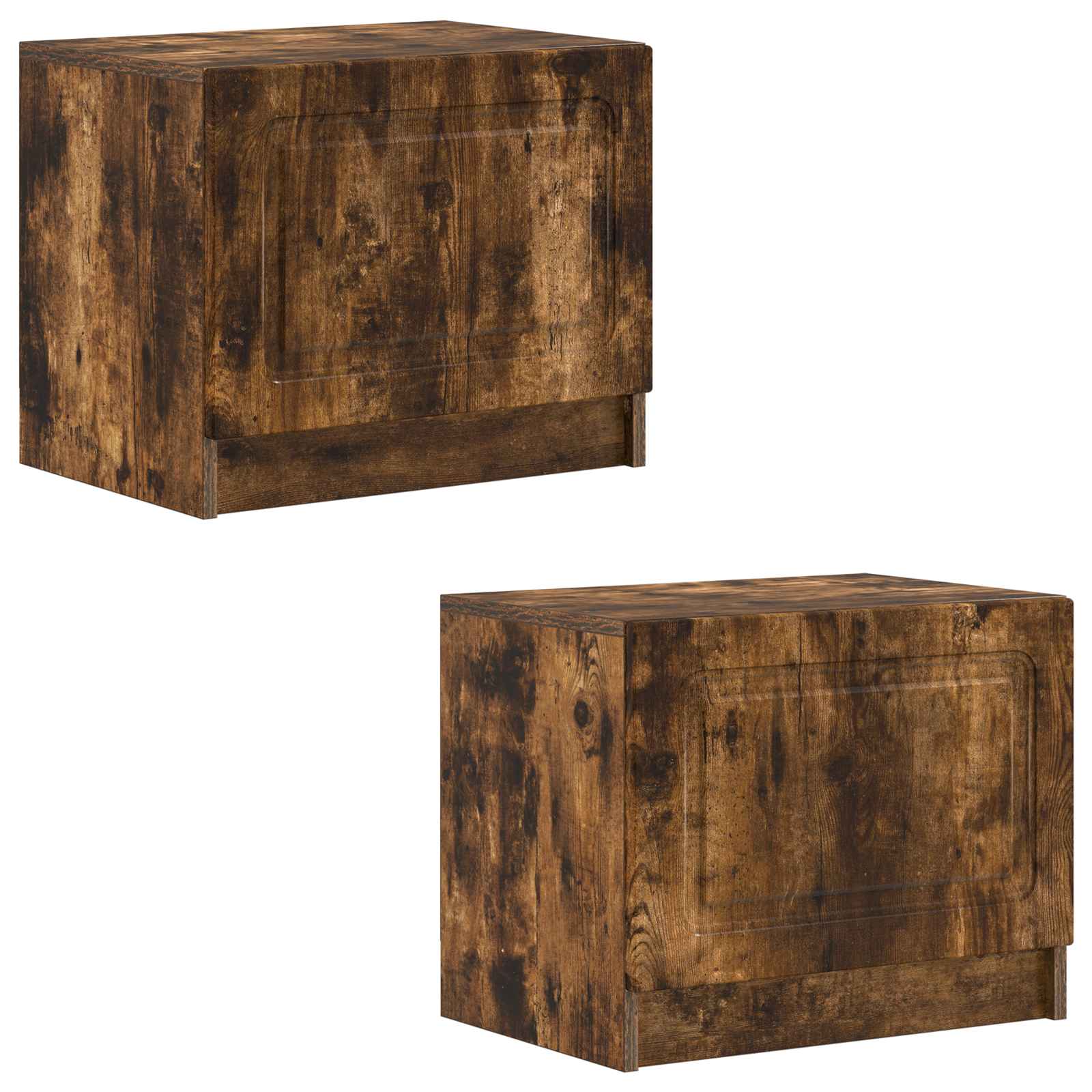 vidaXL TV Cabinet Smoked Oak Engineered Wood 4