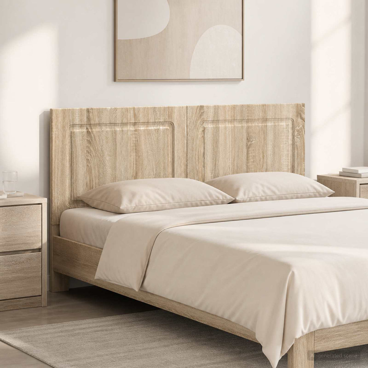 vidaXL Wall-Mounted Headboard UTRECHT Engineered Wood Width 140 cm