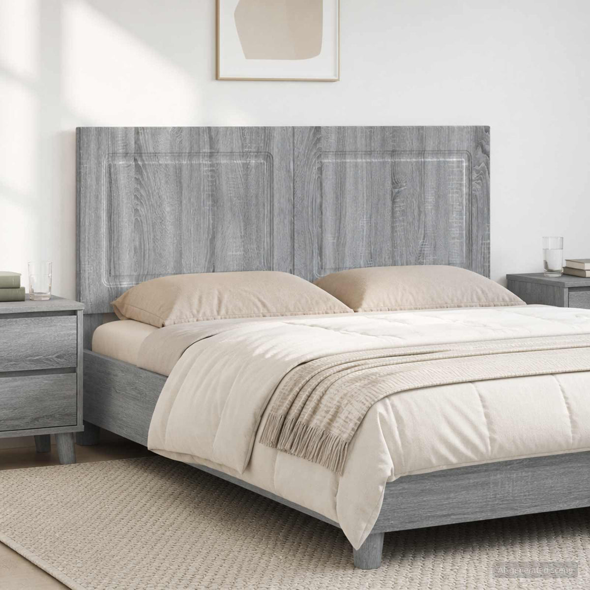 vidaXL Wall-Mounted Headboard UTRECHT Engineered Wood Width 140 cm