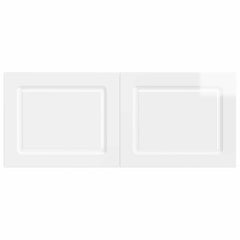 vidaXL Wall-Mounted Headboard UTRECHT High Gloss White Engineered Wood 3